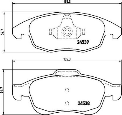 Brembo P 61 083 - Kit pastiglie freno, Freno a disco autozon.pro