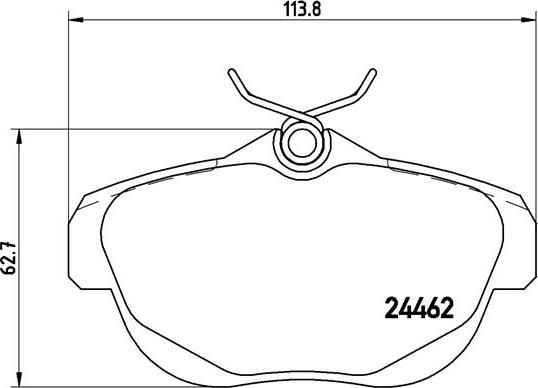 Brembo P 61 087 - Kit pastiglie freno, Freno a disco autozon.pro