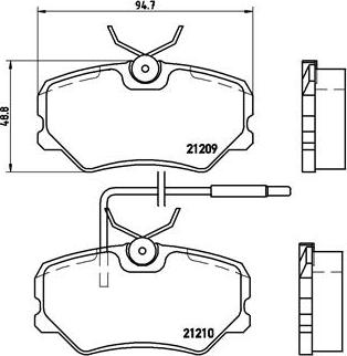 Brembo P 61 035 - Kit pastiglie freno, Freno a disco autozon.pro