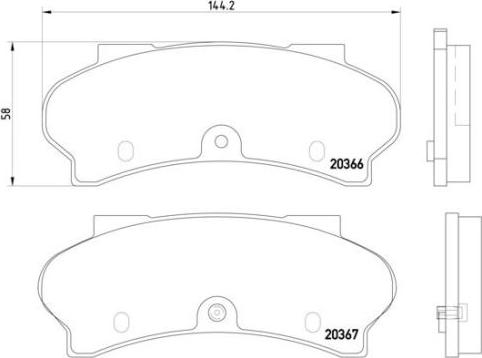 Brembo P 61 033 - Kit pastiglie freno, Freno a disco autozon.pro