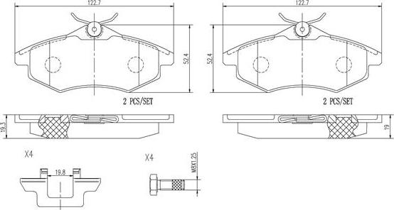 Brembo P61074N - Kit pastiglie freno, Freno a disco autozon.pro