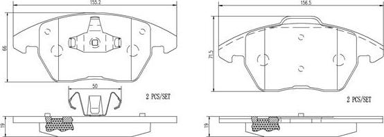 Brembo P61076N - Kit pastiglie freno, Freno a disco autozon.pro