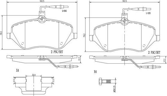 Brembo P61078N - Kit pastiglie freno, Freno a disco autozon.pro