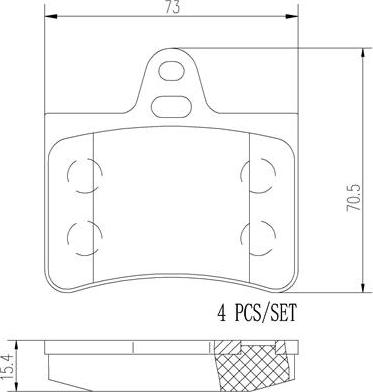 Brembo P61073N - Kit pastiglie freno, Freno a disco autozon.pro