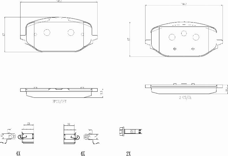 Brembo P61142N - Kit pastiglie freno, Freno a disco autozon.pro