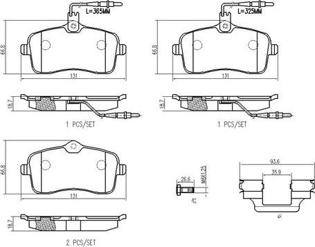 Brembo P61109N - Kit pastiglie freno, Freno a disco autozon.pro