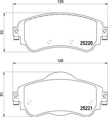 Brembo P 61 105 - Kit pastiglie freno, Freno a disco autozon.pro