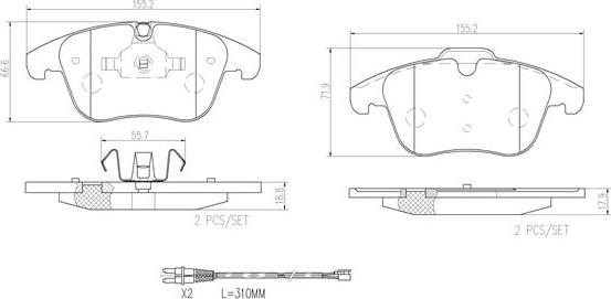 Brembo P61106N - Kit pastiglie freno, Freno a disco autozon.pro