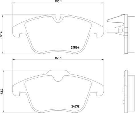 Brembo P 61 106 - Kit pastiglie freno, Freno a disco autozon.pro