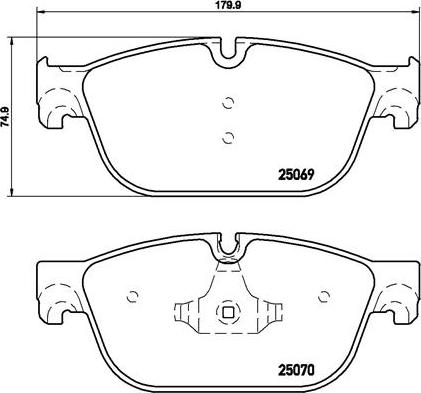 Brembo P 61 107 - Kit pastiglie freno, Freno a disco autozon.pro