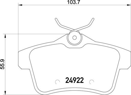 Brembo P 61 114 - Kit pastiglie freno, Freno a disco autozon.pro