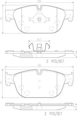 Brembo P61115N - Kit pastiglie freno, Freno a disco autozon.pro