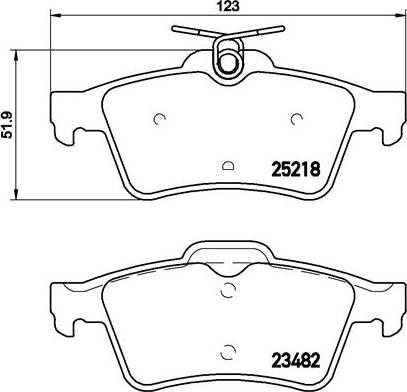 Brembo P61110N - Kit pastiglie freno, Freno a disco autozon.pro