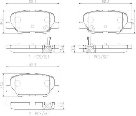 Brembo P61111N - Kit pastiglie freno, Freno a disco autozon.pro