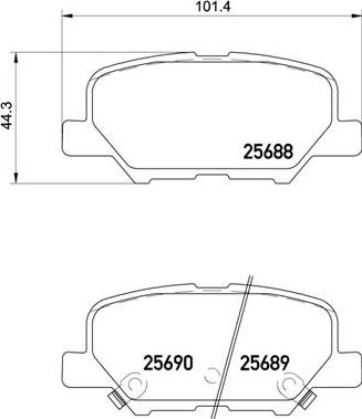 Brembo P 61 111 - Kit pastiglie freno, Freno a disco autozon.pro