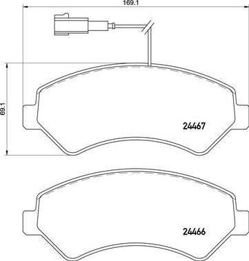 Brembo P 61 118 - Kit pastiglie freno, Freno a disco autozon.pro