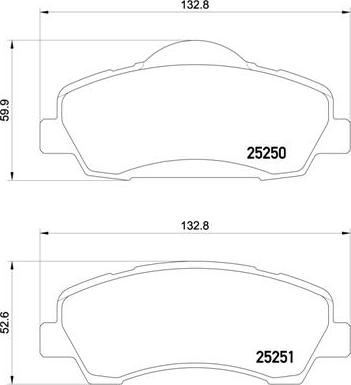 Brembo P 61 113 - Kit pastiglie freno, Freno a disco autozon.pro