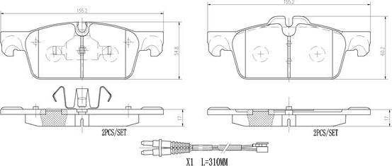 Brembo P61112N - Kit pastiglie freno, Freno a disco autozon.pro