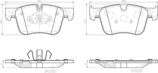 Brembo P61135N - Kit pastiglie freno, Freno a disco autozon.pro