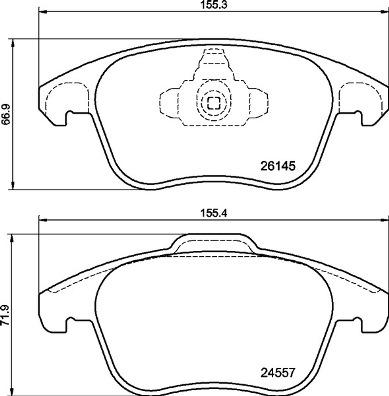 Brembo P 61 136 - Kit pastiglie freno, Freno a disco autozon.pro