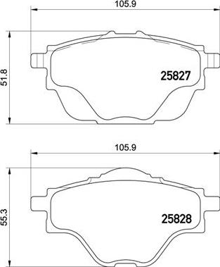 Brembo P 61 124 - Kit pastiglie freno, Freno a disco autozon.pro