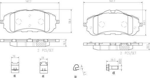 Brembo P61120N - Kit pastiglie freno, Freno a disco autozon.pro