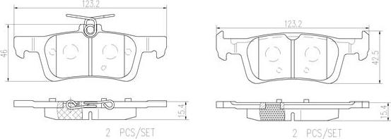 Brembo P61121N - Kit pastiglie freno, Freno a disco autozon.pro