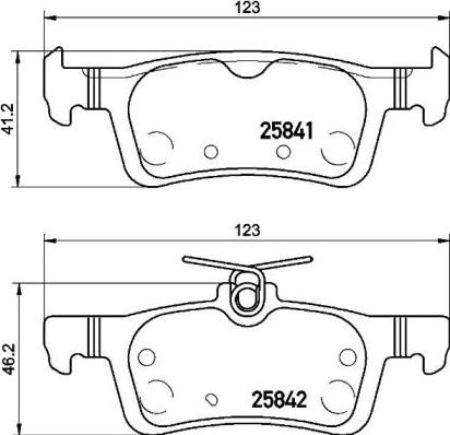 Brembo P 61 121 - Kit pastiglie freno, Freno a disco autozon.pro