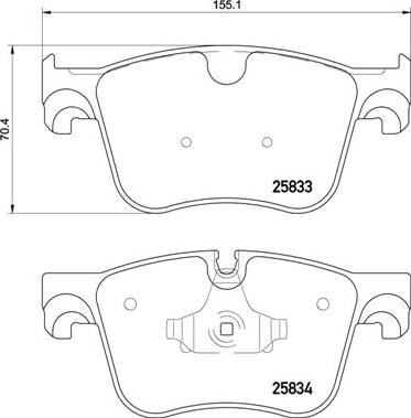 Brembo P 61 123 - Kit pastiglie freno, Freno a disco autozon.pro