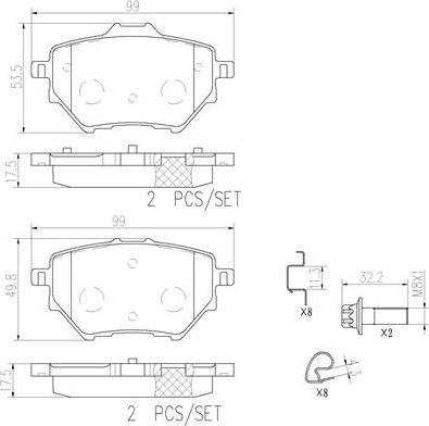 Brembo P61122N - Kit pastiglie freno, Freno a disco autozon.pro