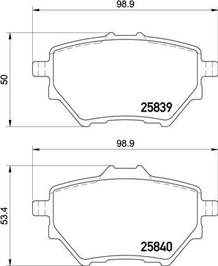 Brembo P 61 122 - Kit pastiglie freno, Freno a disco autozon.pro