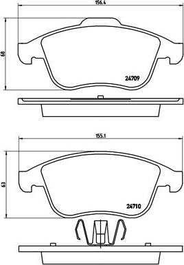 Brembo P 68 046 - Kit pastiglie freno, Freno a disco autozon.pro