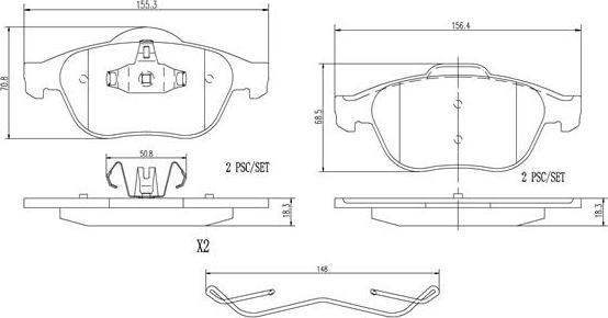 Brembo P68040N - Kit pastiglie freno, Freno a disco autozon.pro