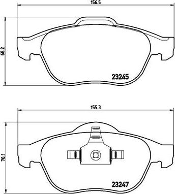 Brembo P 68 040 - Kit pastiglie freno, Freno a disco autozon.pro