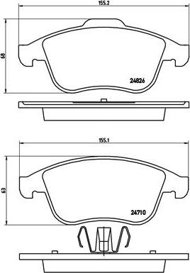 Brembo P 68 047X - Kit pastiglie freno, Freno a disco autozon.pro