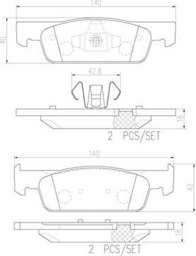 Brembo P68059N - Kit pastiglie freno, Freno a disco autozon.pro