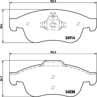 Brembo P 68 050X - Kit pastiglie freno, Freno a disco autozon.pro