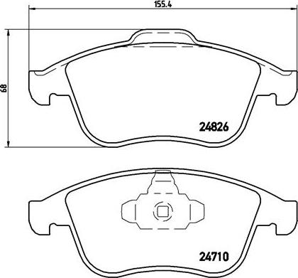 Brembo P 68 052 - Kit pastiglie freno, Freno a disco autozon.pro