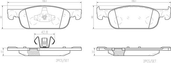 Brembo P68065N - Kit pastiglie freno, Freno a disco autozon.pro