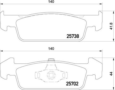 Brembo P 68 060 - Kit pastiglie freno, Freno a disco autozon.pro