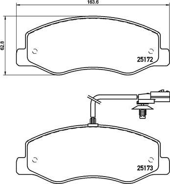 Brembo P 68 061 - Kit pastiglie freno, Freno a disco autozon.pro