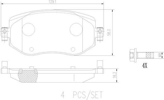 Brembo P68068N - Kit pastiglie freno, Freno a disco autozon.pro