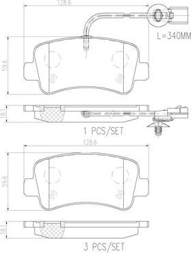 Brembo P68063N - Kit pastiglie freno, Freno a disco autozon.pro