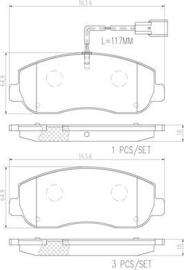 Brembo P68062N - Kit pastiglie freno, Freno a disco autozon.pro