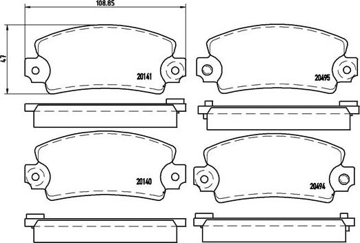 Brembo P 68 001 - Kit pastiglie freno, Freno a disco autozon.pro