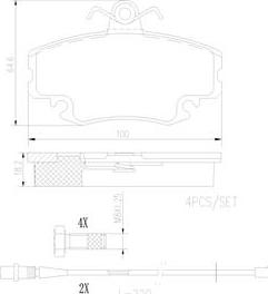 Brembo P68008N - Kit pastiglie freno, Freno a disco autozon.pro