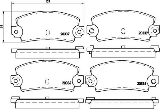 Brembo P 68 002 - Kit pastiglie freno, Freno a disco autozon.pro