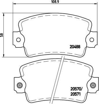 Brembo P 68 007 - Kit pastiglie freno, Freno a disco autozon.pro