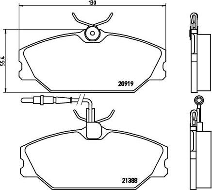 Brembo P 68 014 - Kit pastiglie freno, Freno a disco autozon.pro