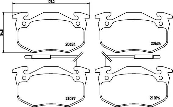 Brembo P 68 015 - Kit pastiglie freno, Freno a disco autozon.pro